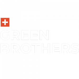 Logo de Green Brothers en letras blancas, especialistas en el cuidado y producción de cannabis